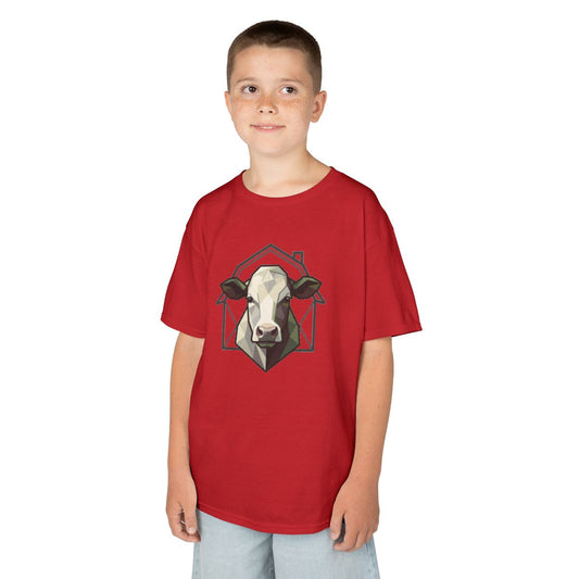 Color: Red | Barnyard Cow Kids Tee