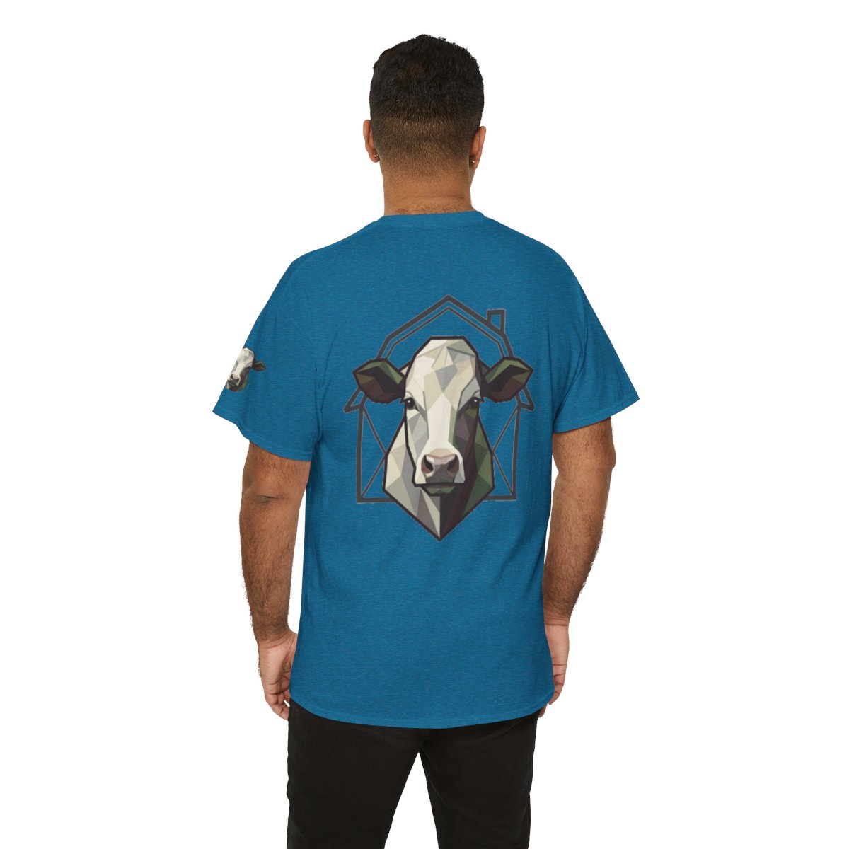 Color: Antique Sapphire | Barnyard Cow Premium Graphic Tee