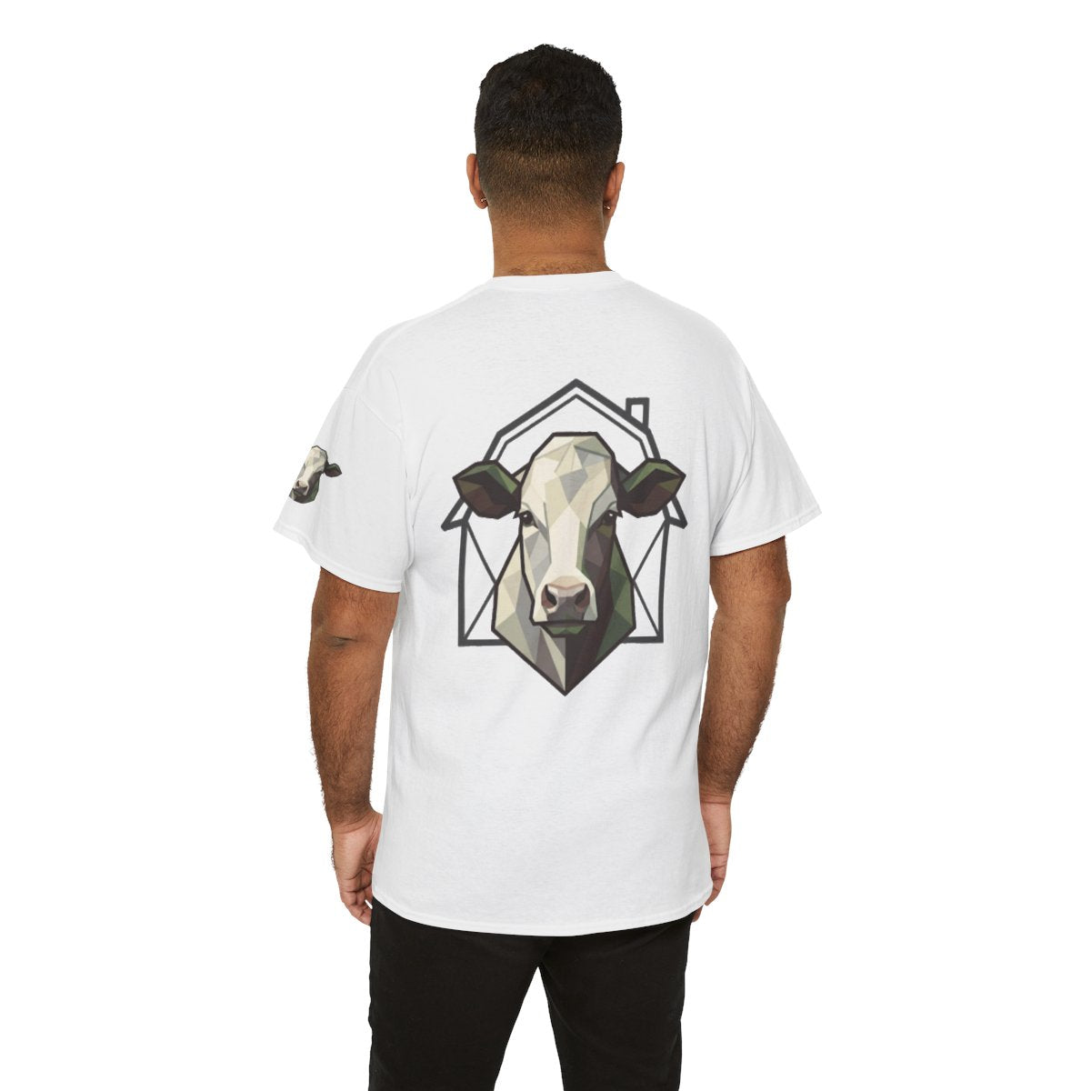 Color: White | Barnyard Cow Premium Graphic Tee