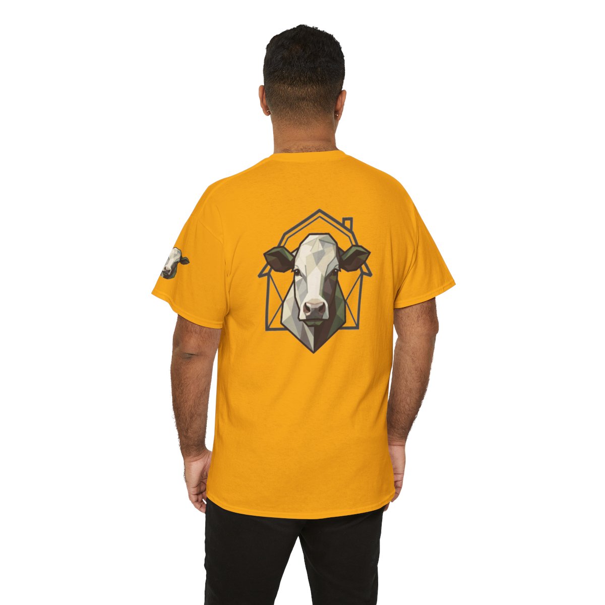 Color: Gold | Barnyard Cow Premium Graphic Tee