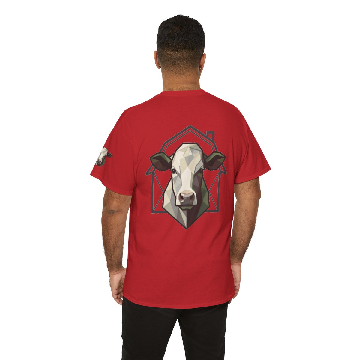 Color: Red | Barnyard Cow Premium Graphic Tee