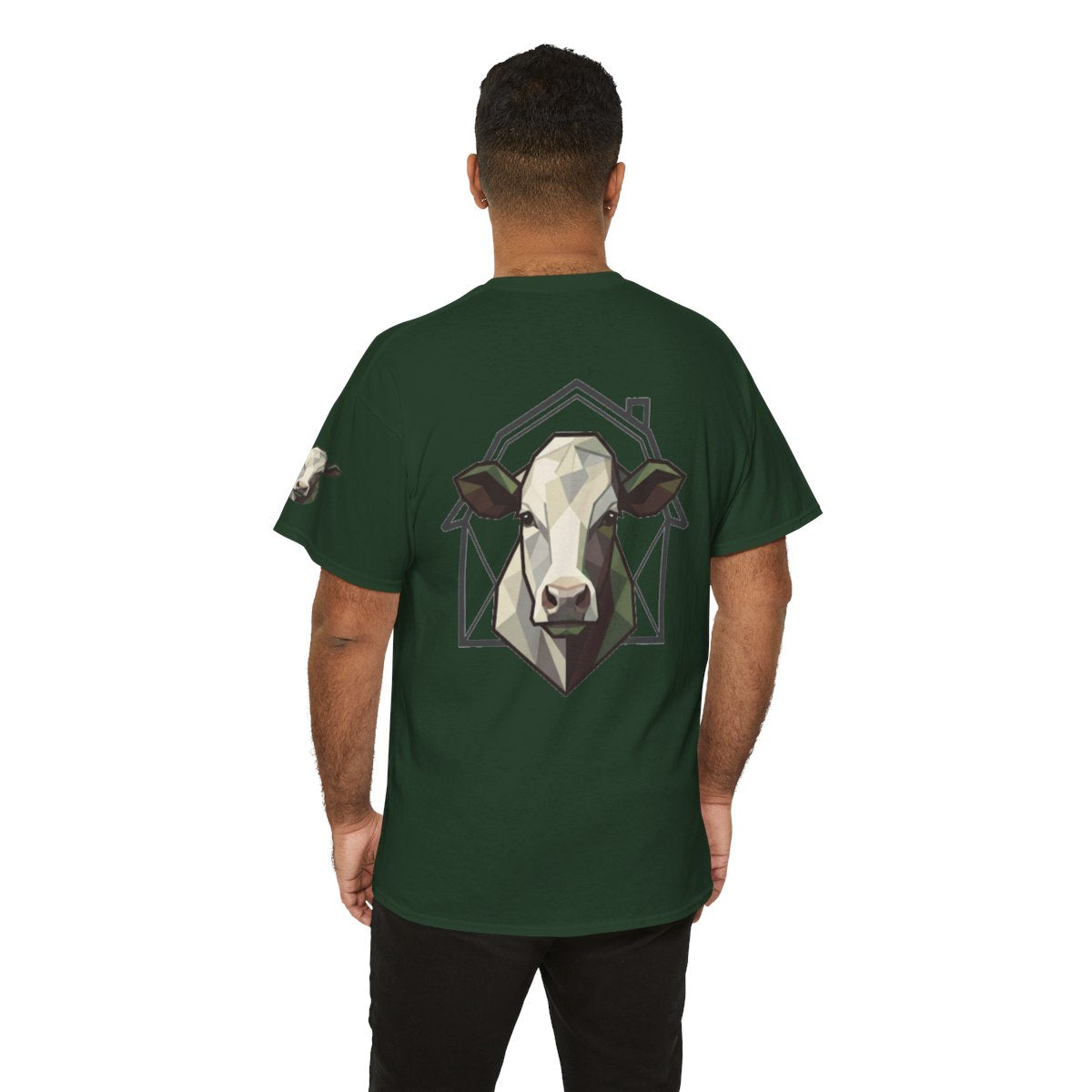 Color: Forest Green | Barnyard Cow Premium Graphic Tee