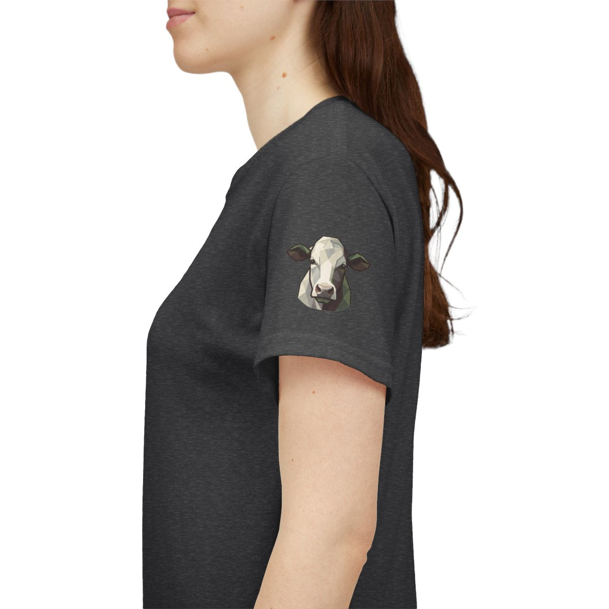 Color: Dark Heather | Barnyard Cow Premium Graphic Tee