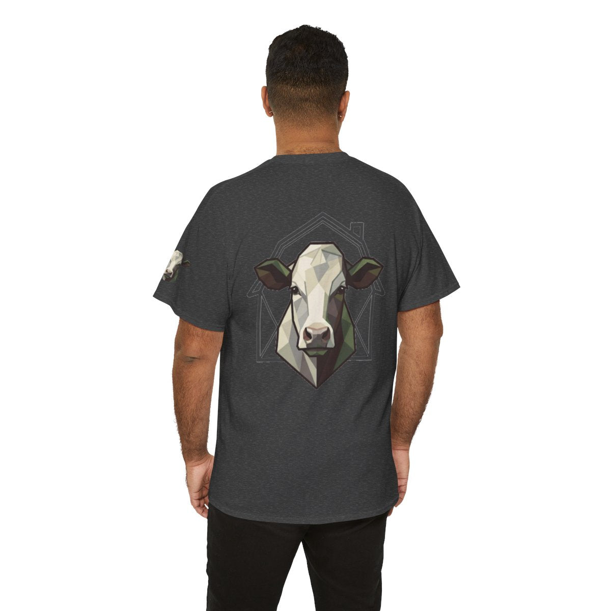 Color: Dark Heather | Barnyard Cow Premium Graphic Tee