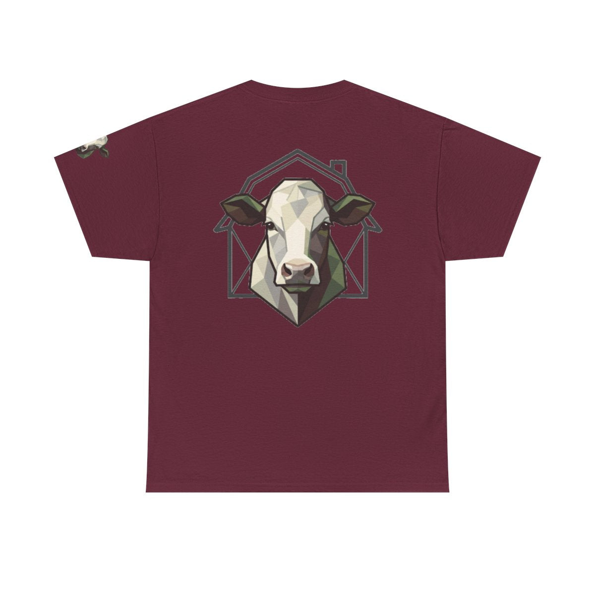 Color: Maroon | Barnyard Cow Premium Graphic Tee