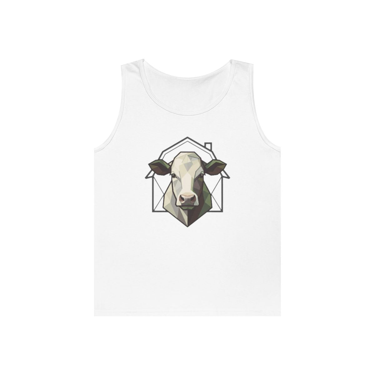 Color: White | Barnyard Cow Tank Top