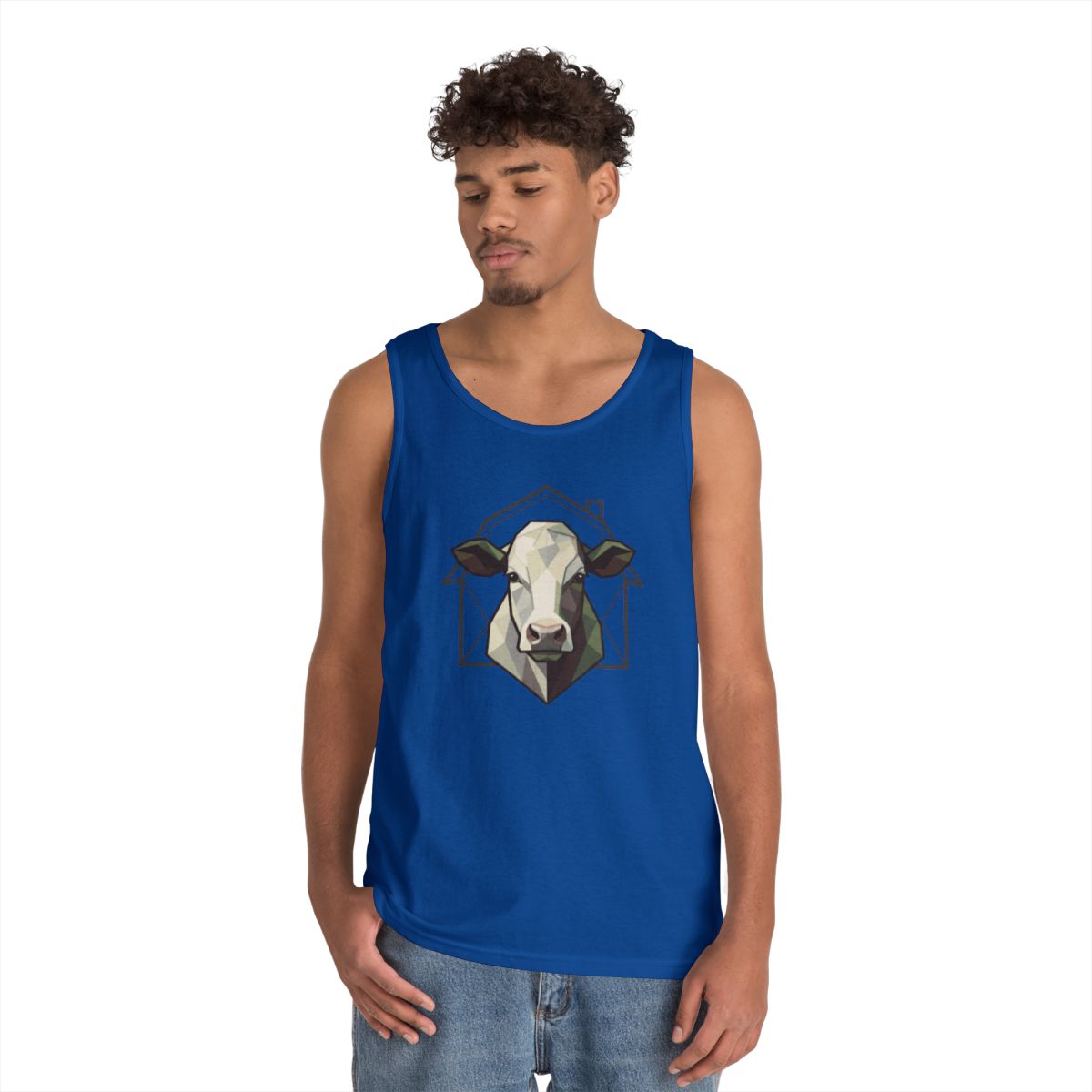 Color: Royal | Barnyard Cow Tank Top