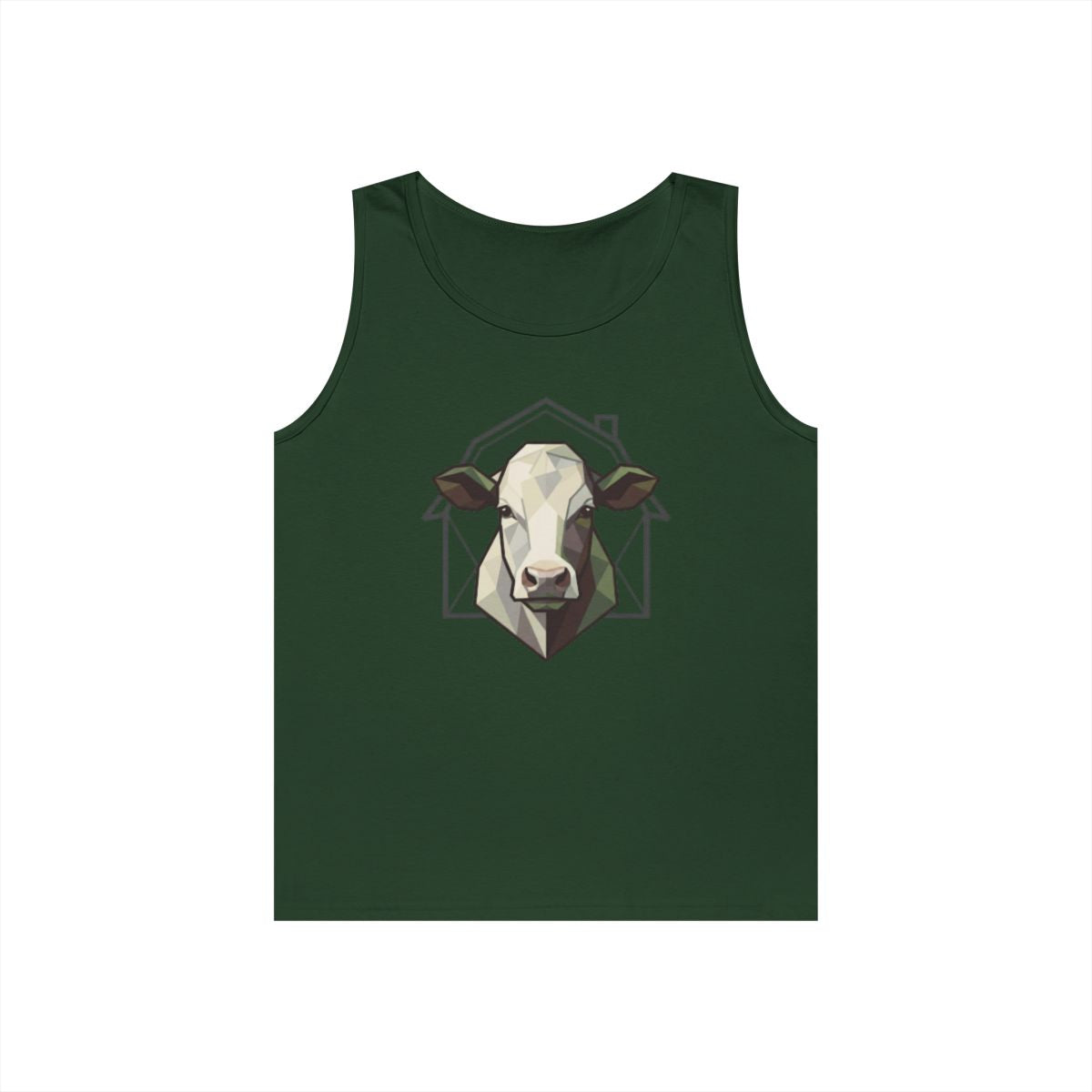 Color: Forest Green | Barnyard Cow Tank Top