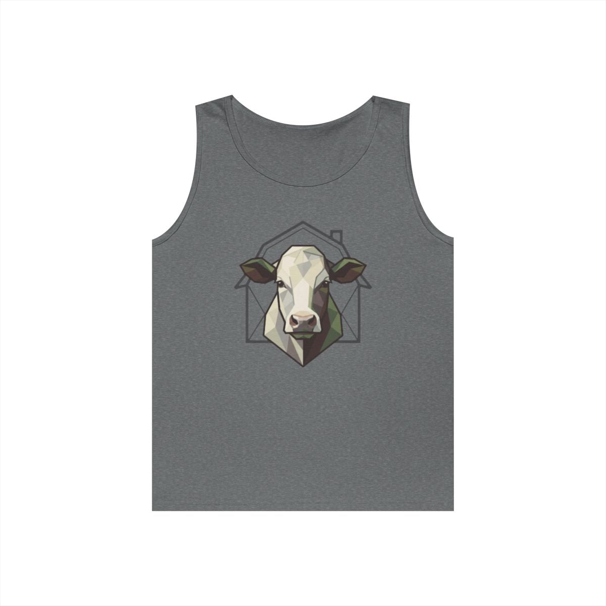 Color: Graphite Heather | Barnyard Cow Tank Top