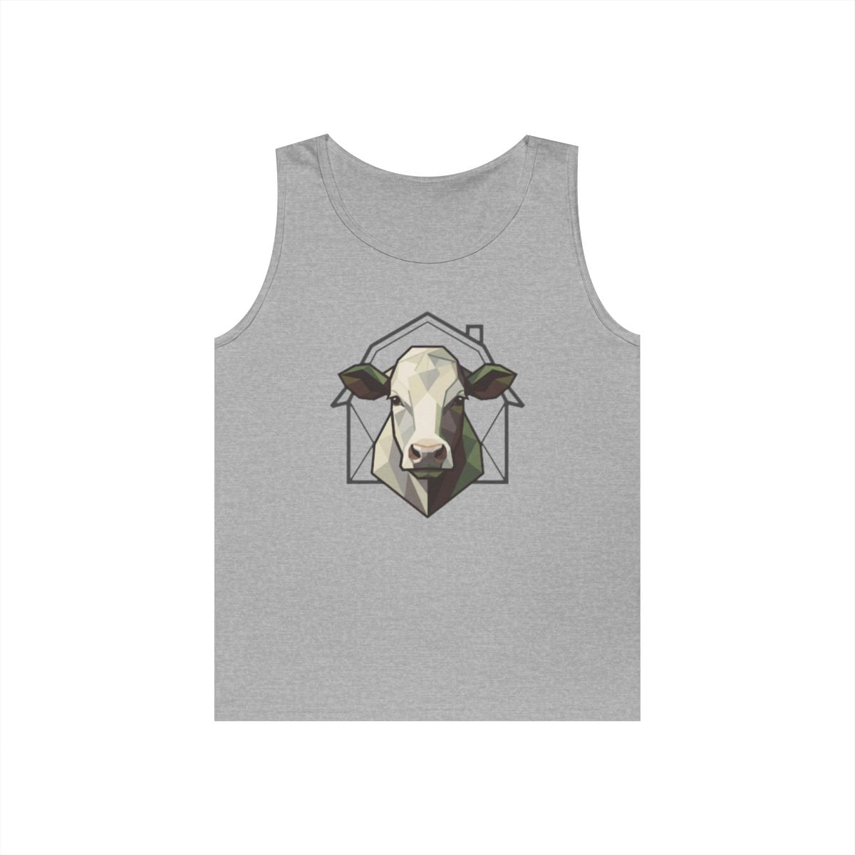Color: Sport Grey | Barnyard Cow Tank Top