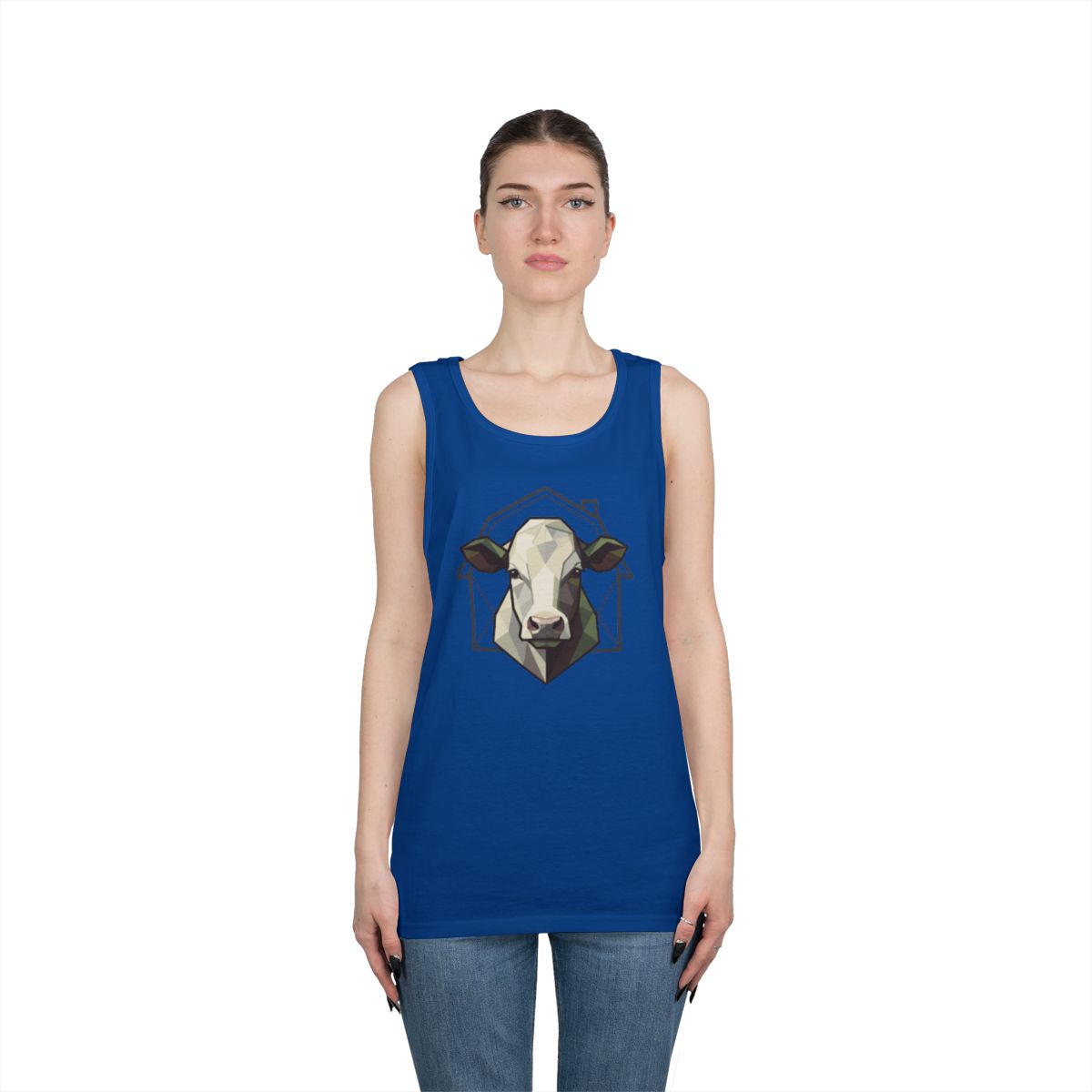 Color: Royal | Barnyard Cow Tank Top