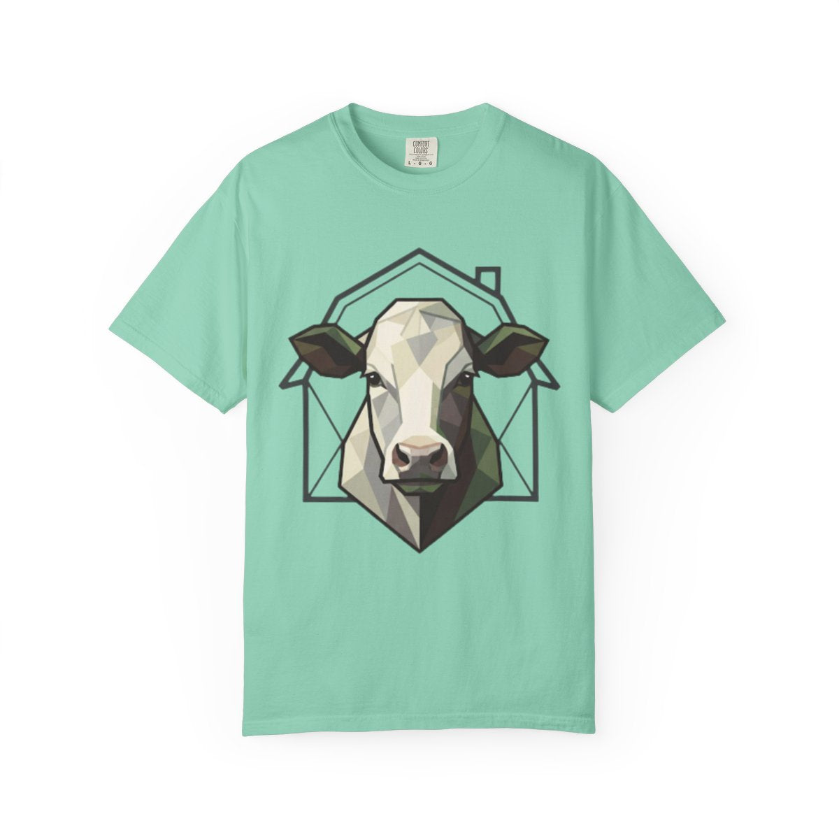 Color: Island Reef | Barnyard Cow Unisex Garment-Dyed Tee