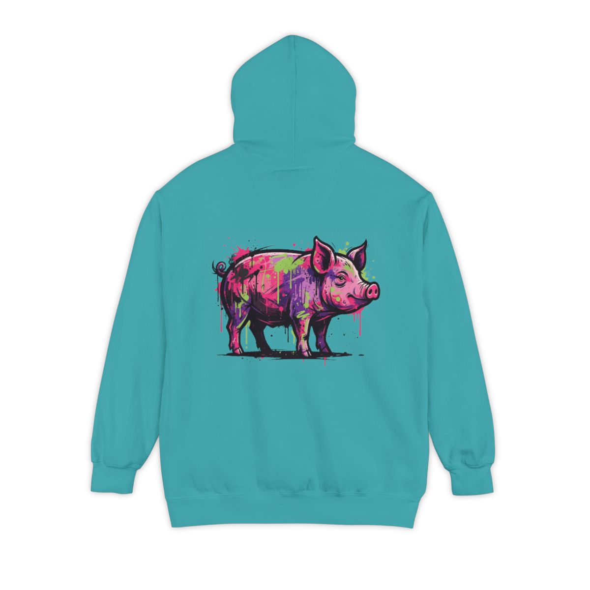 Color: Seafoam | Barnyard Pig Garment-Dyed Hoodie