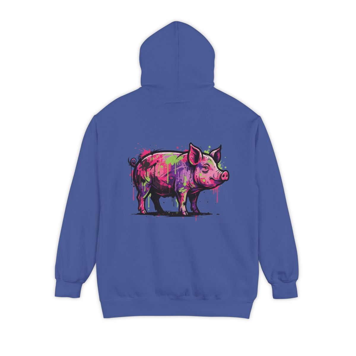 Color: Flo Blue | Barnyard Pig Garment-Dyed Hoodie