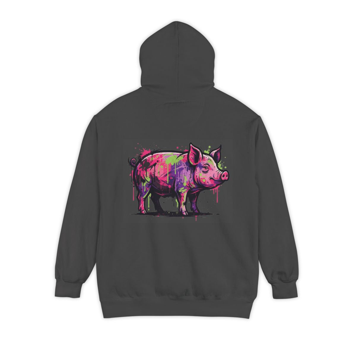 Color: Pepper | Barnyard Pig Garment-Dyed Hoodie