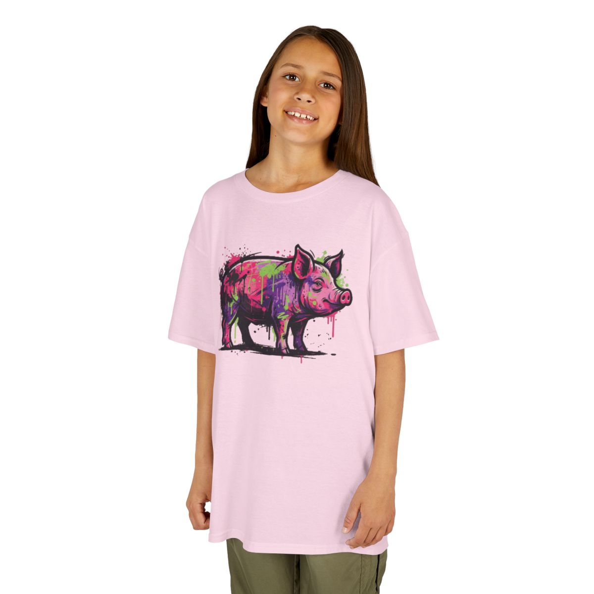 Color: Light Pink | Barnyard Pig Kids Tee