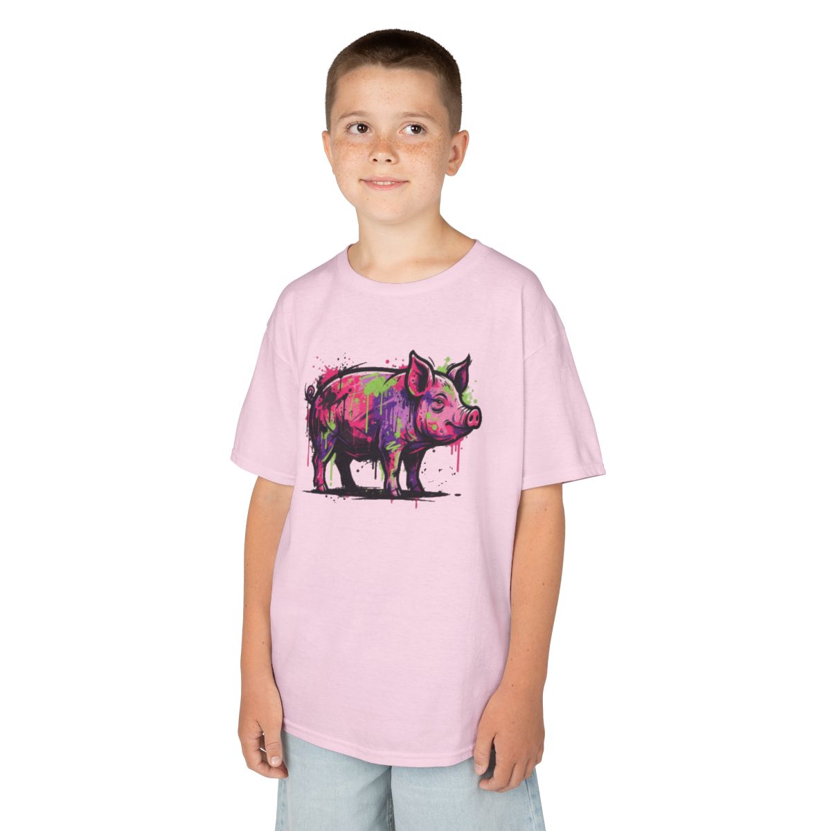 Color: Light Pink | Barnyard Pig Kids Tee