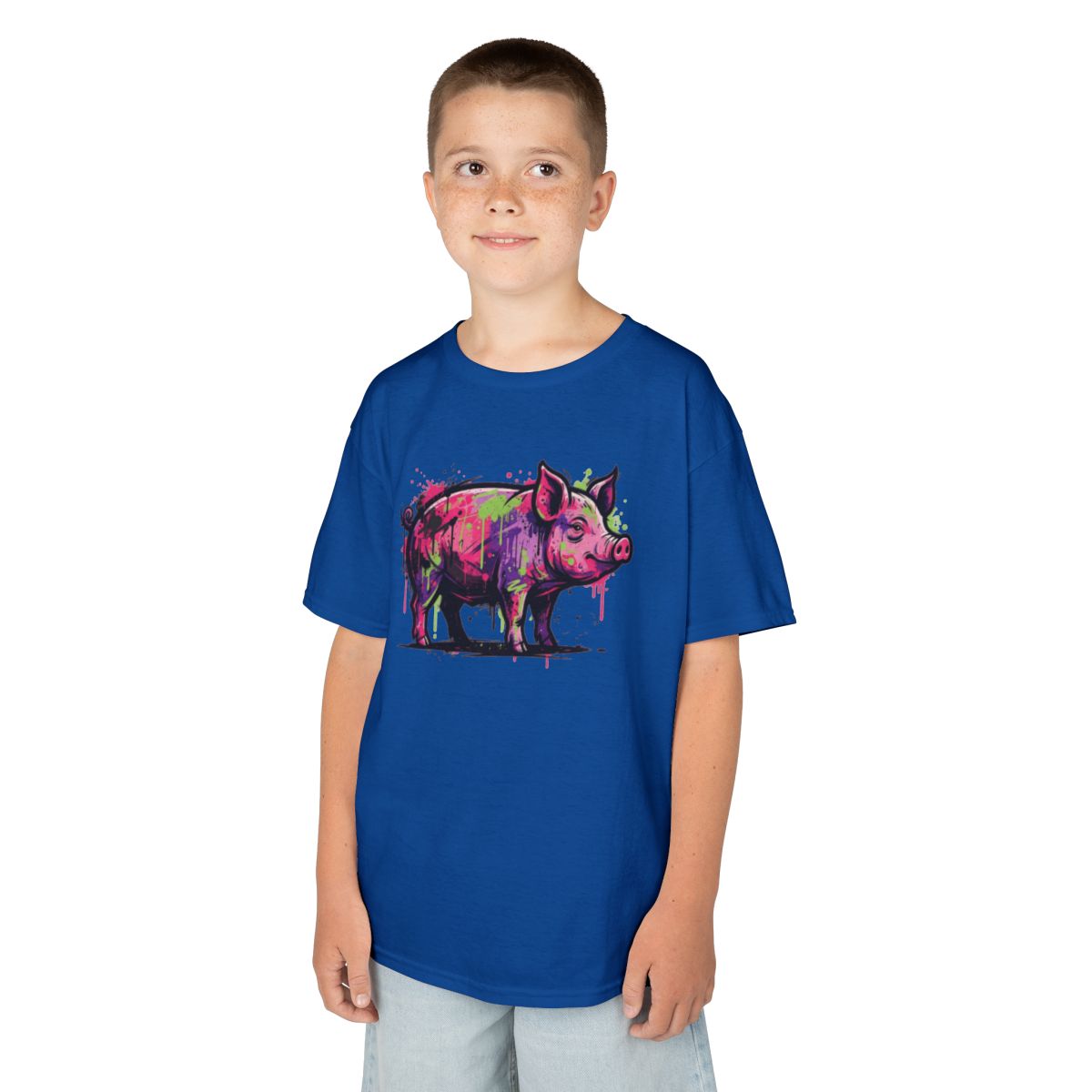 Color: Royal | Barnyard Pig Kids Tee