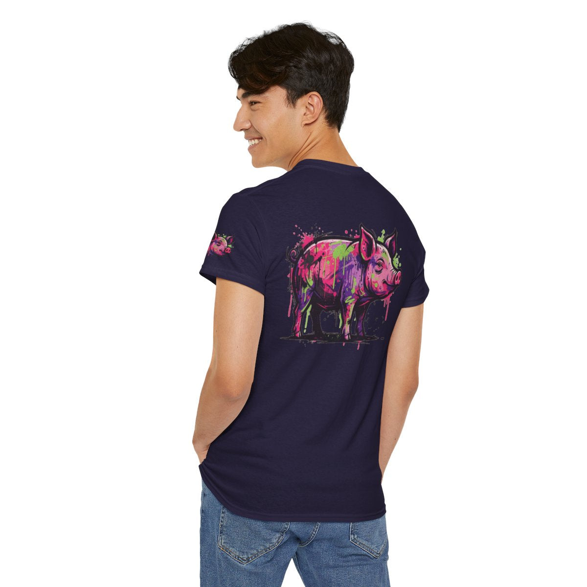 Color: Blackberry | Barnyard Pig Premium Graphic Tee