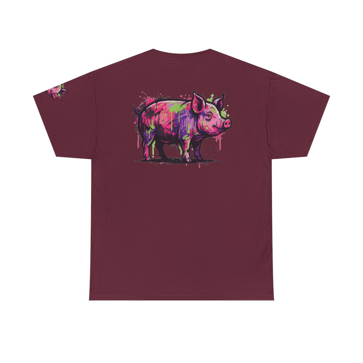 Color: Maroon | Barnyard Pig Premium Graphic Tee