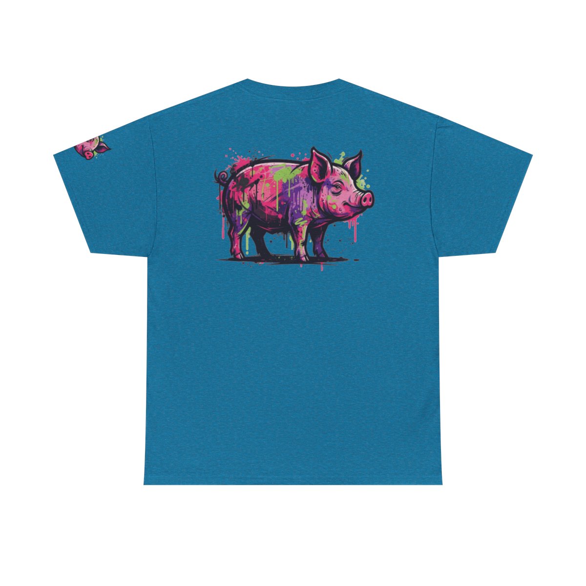 Color: Antique Sapphire | Barnyard Pig Premium Graphic Tee
