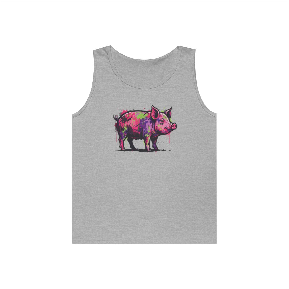 Color: Sport Grey | Barnyard Pig Tank Top