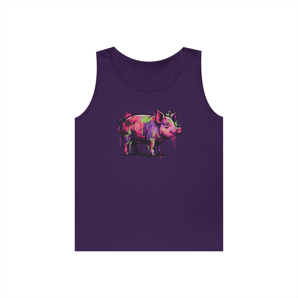Color: Purple | Barnyard Pig Tank Top