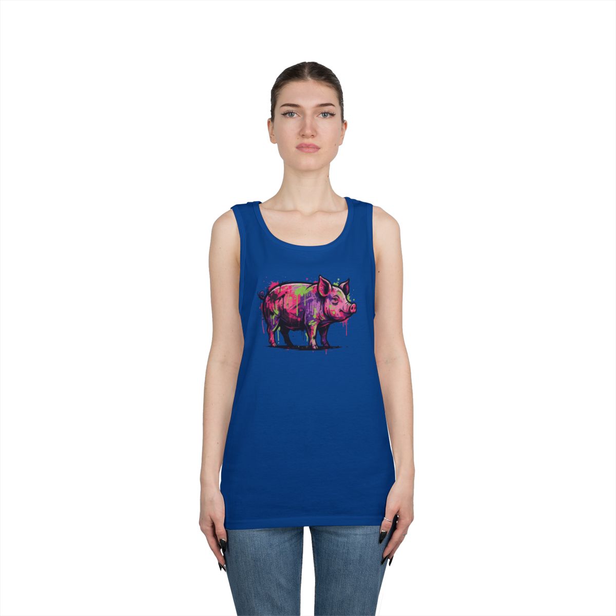 Color: Royal | Barnyard Pig Tank Top