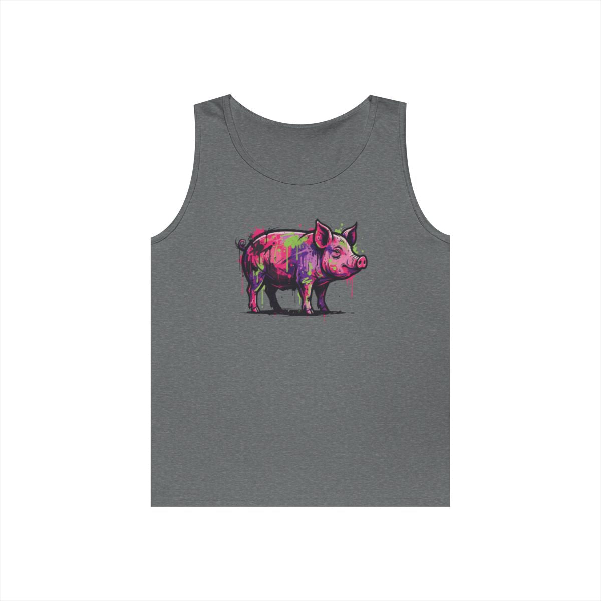 Color: Graphite Heather | Barnyard Pig Tank Top