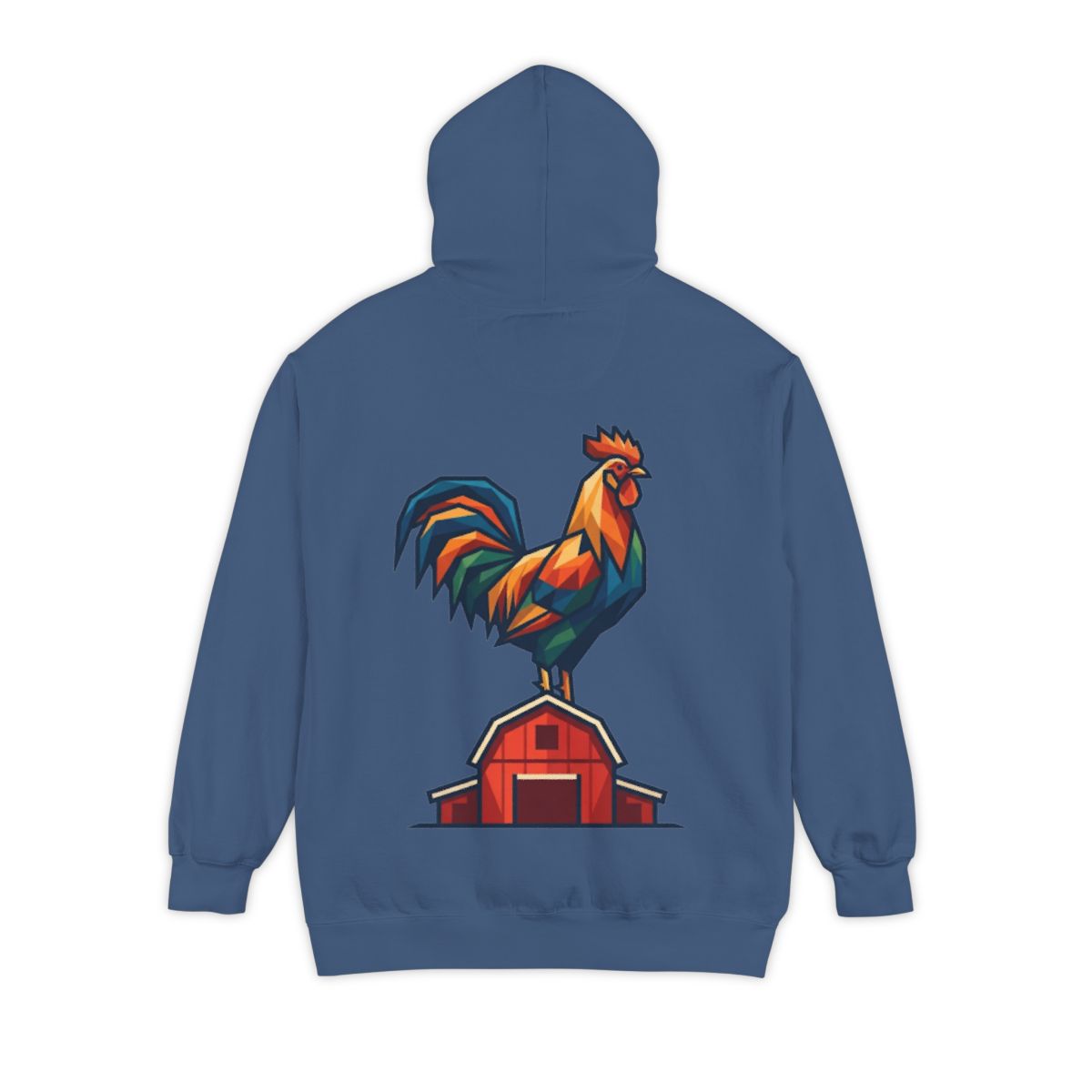 Color: True Navy | Barnyard Rooster Garment-Dyed Hoodie