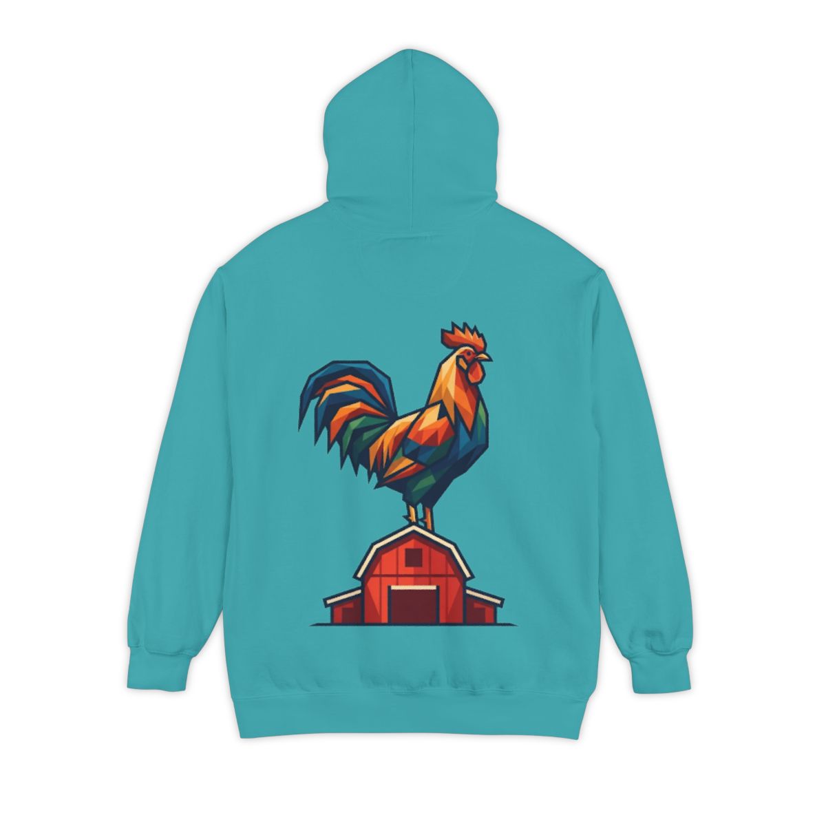 Color: Seafoam | Barnyard Rooster Garment-Dyed Hoodie