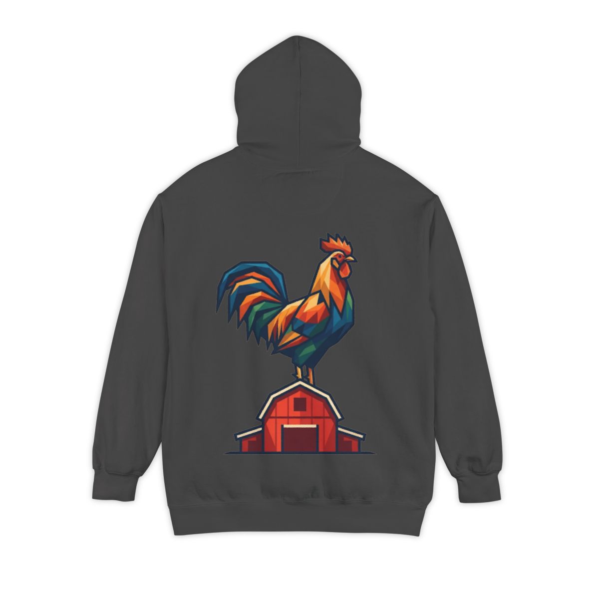 Color: Pepper | Barnyard Rooster Garment-Dyed Hoodie
