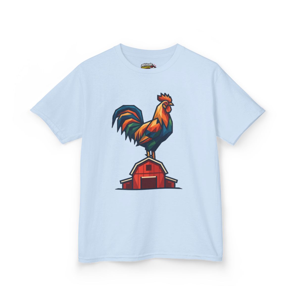 Color: Light Blue | Barnyard Rooster Kids Tee