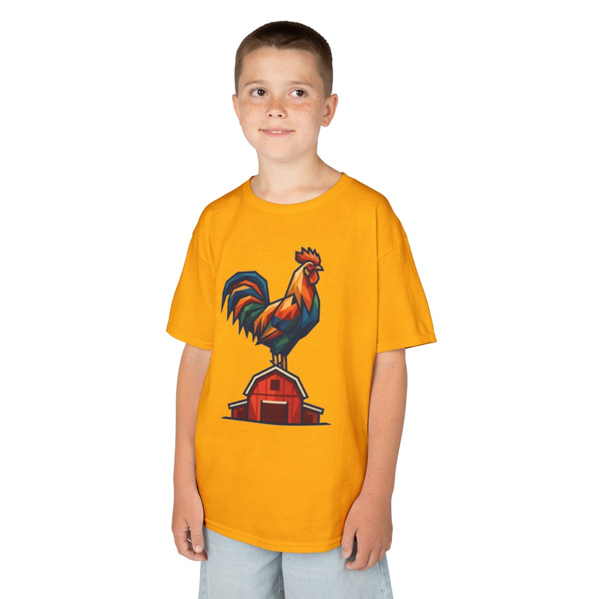 Color: Gold | Barnyard Rooster Kids Tee