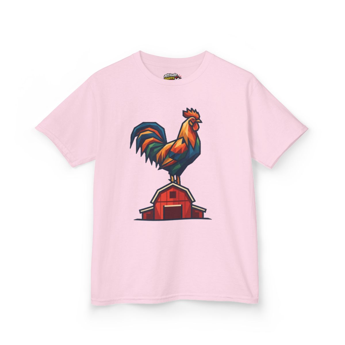 Color: Light Pink | Barnyard Rooster Kids Tee