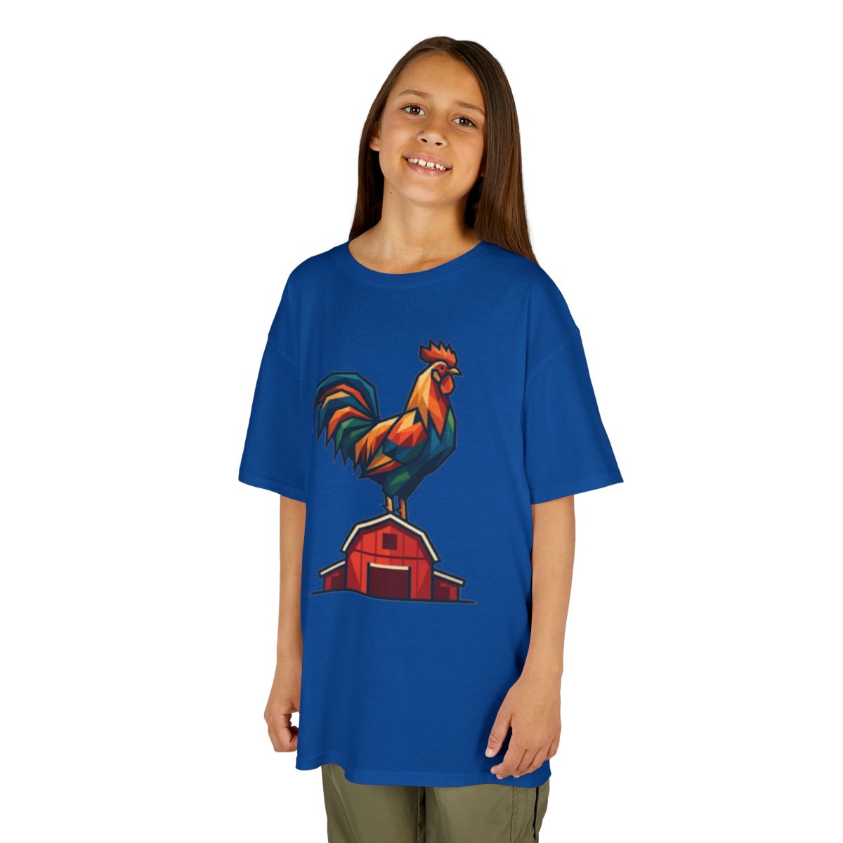 Color: Royal | Barnyard Rooster Kids Tee