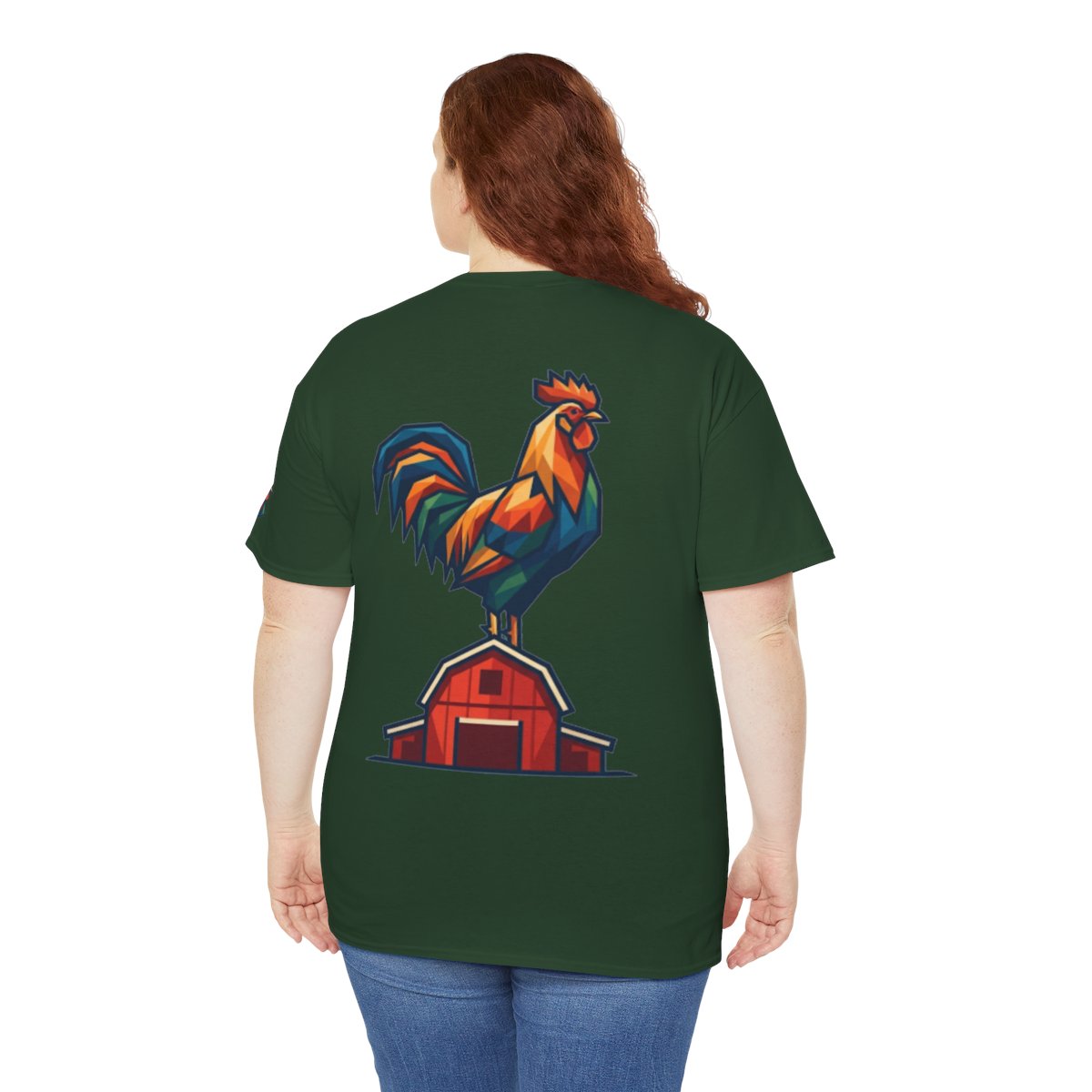 Color: Forest Green | Barnyard Rooster Premium Graphic Tee