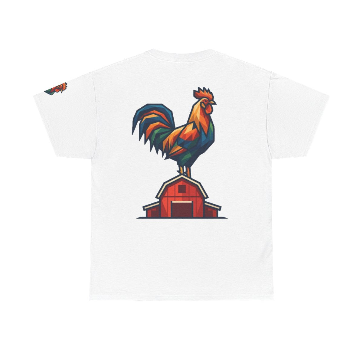 Color: White | Barnyard Rooster Premium Graphic Tee