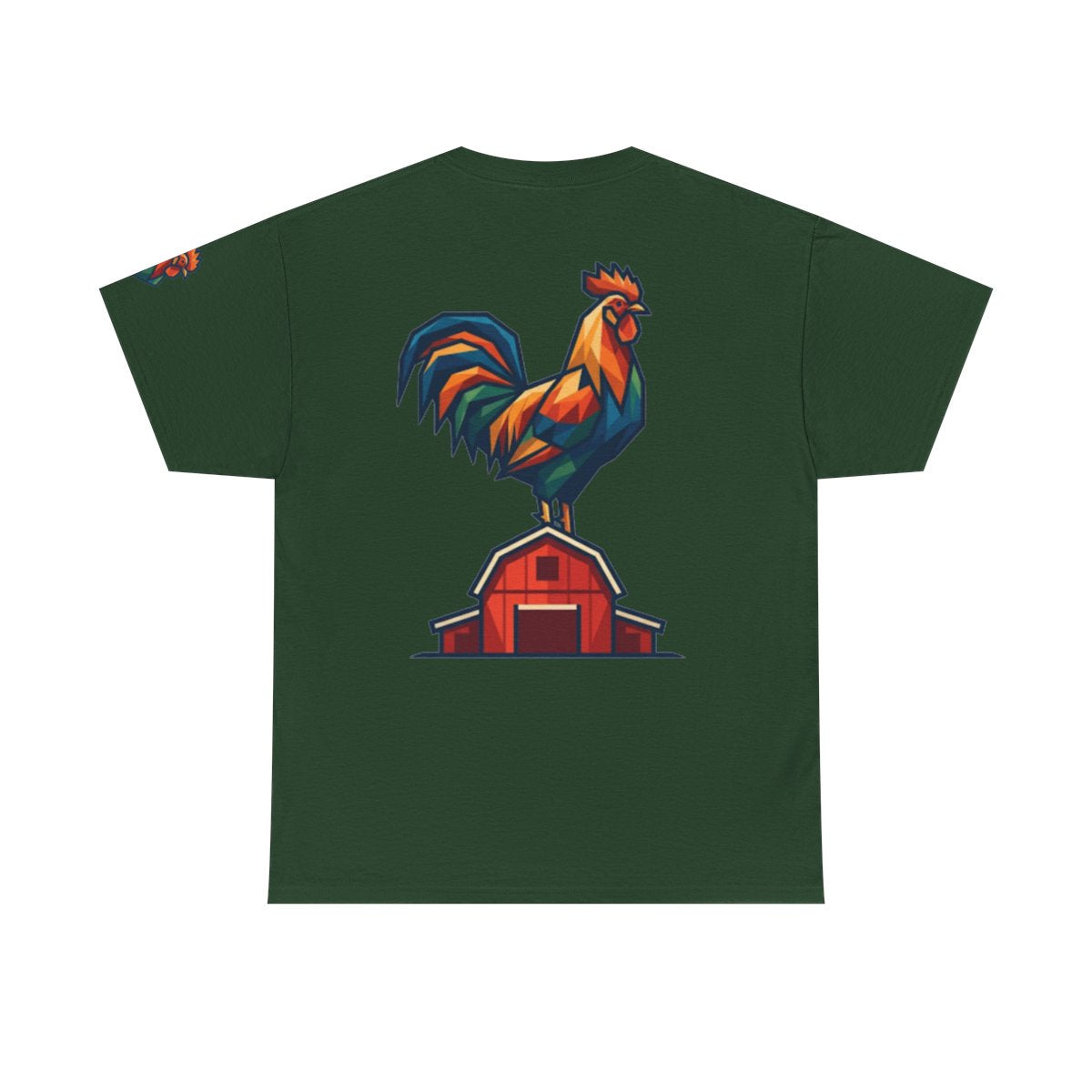 Color: Forest Green | Barnyard Rooster Premium Graphic Tee