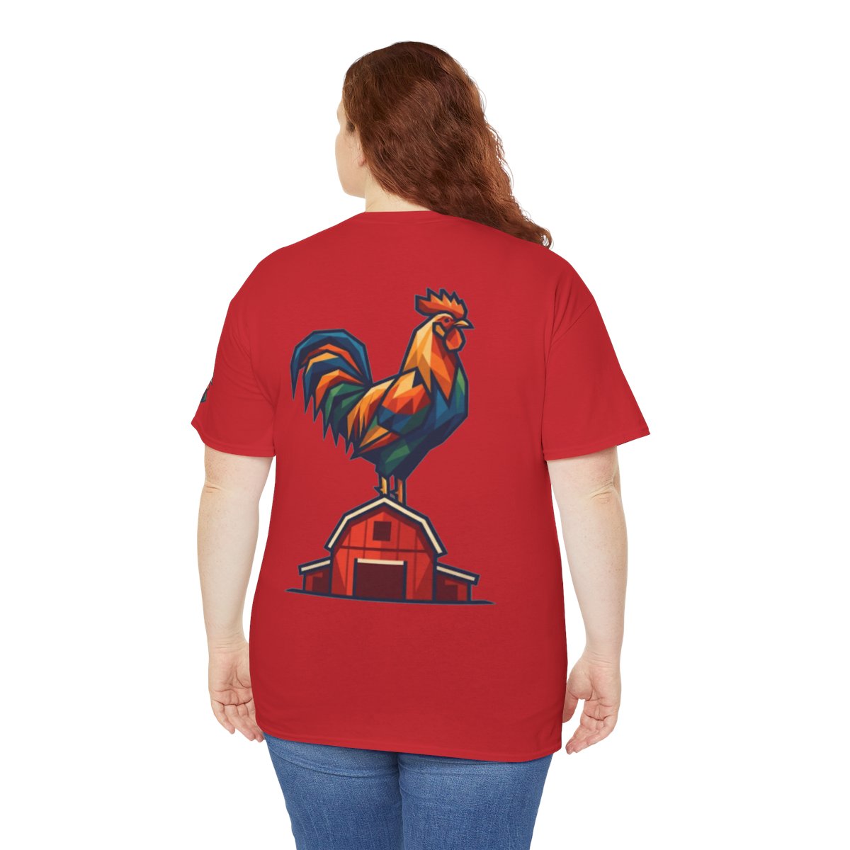 Color: Red | Barnyard Rooster Premium Graphic Tee