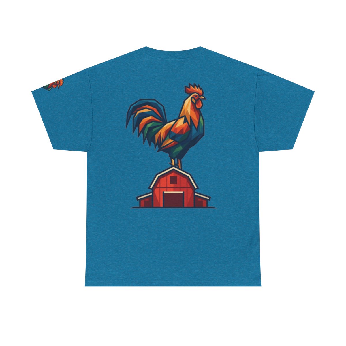 Color: Antique Sapphire | Barnyard Rooster Premium Graphic Tee