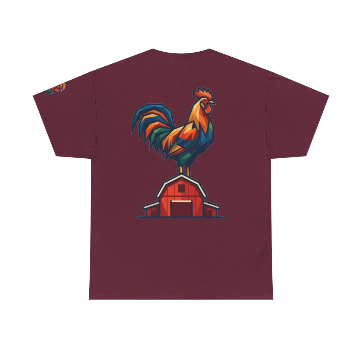 Color: Maroon | Barnyard Rooster Premium Graphic Tee