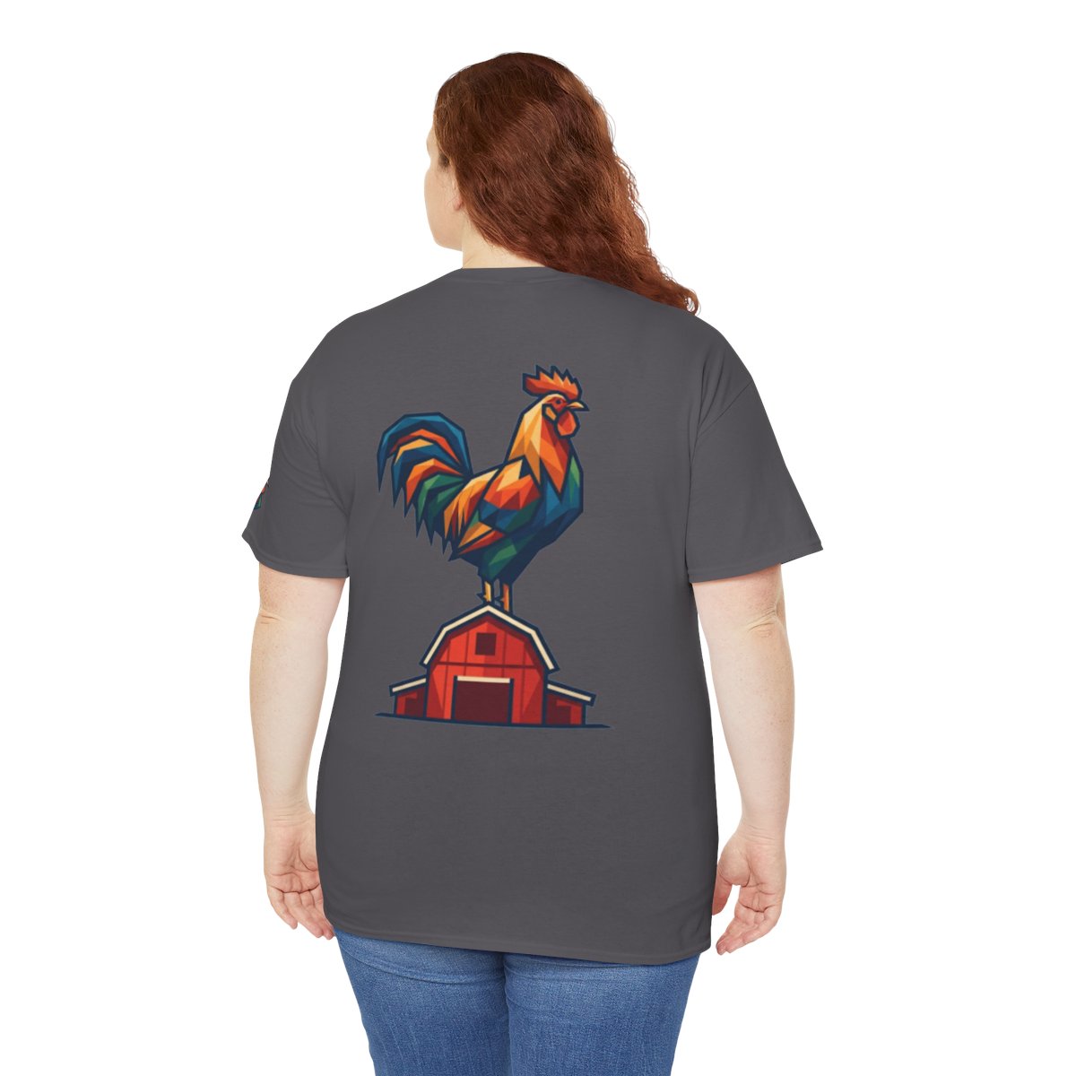 Color: Charcoal | Barnyard Rooster Premium Graphic Tee