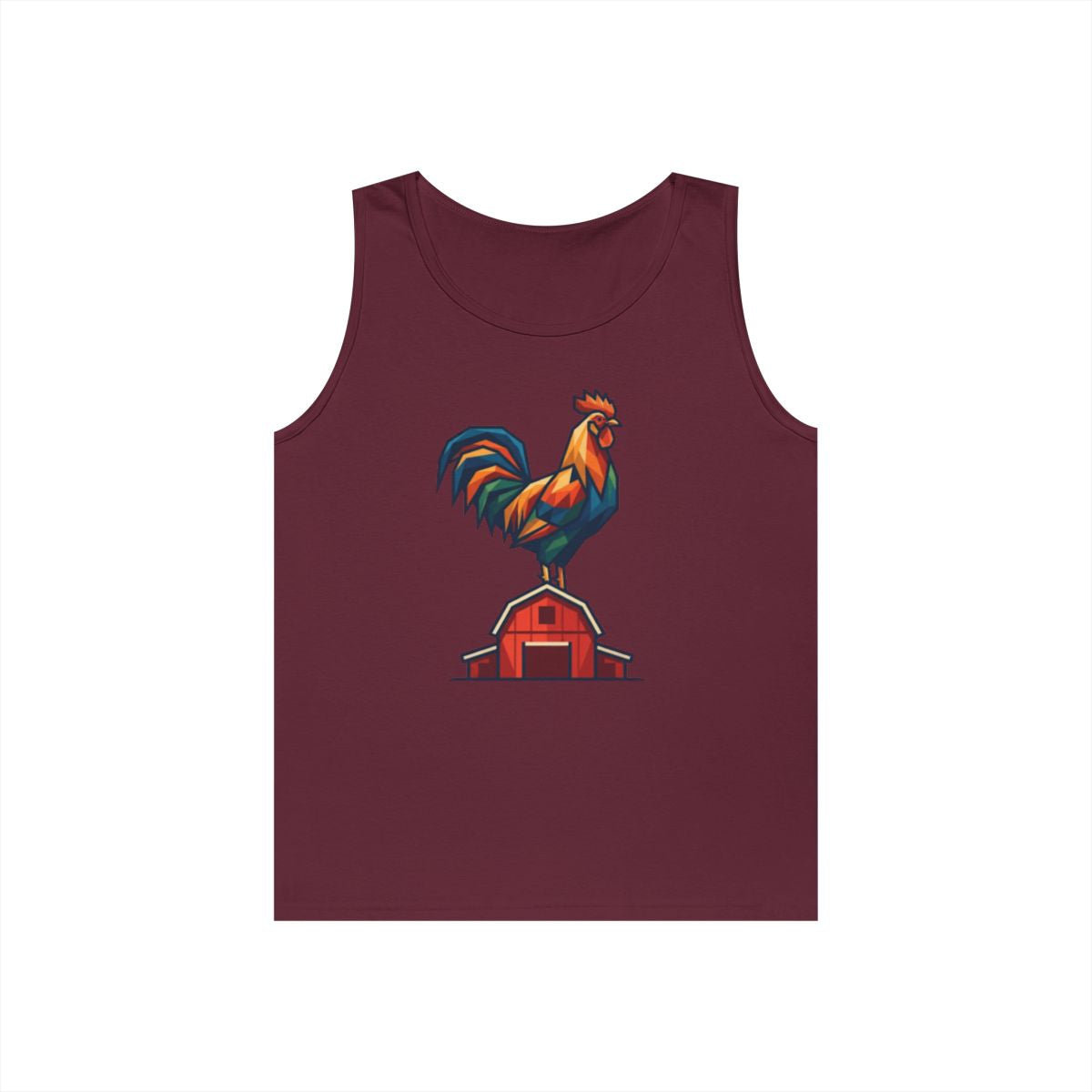 Color: Maroon | Barnyard Rooster Tank Top
