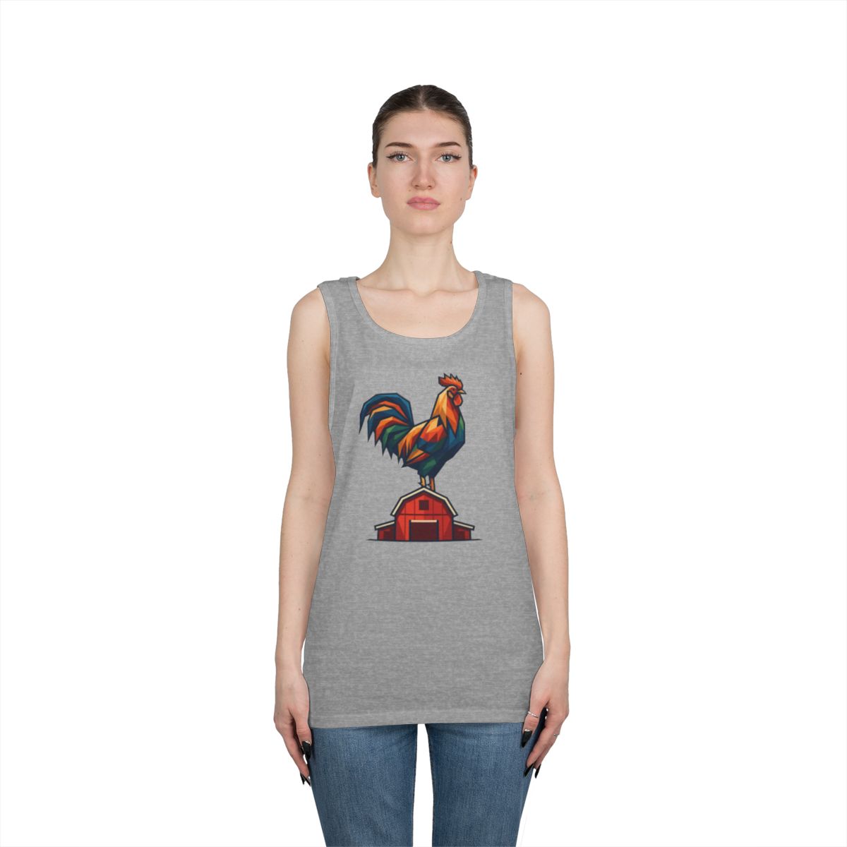 Color: Sport Grey | Barnyard Rooster Tank Top