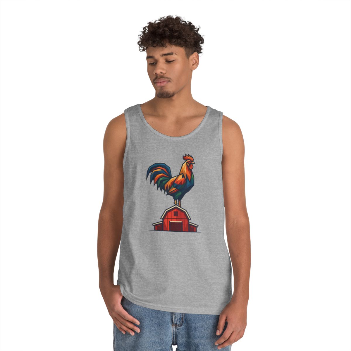 Color: Sport Grey | Barnyard Rooster Tank Top