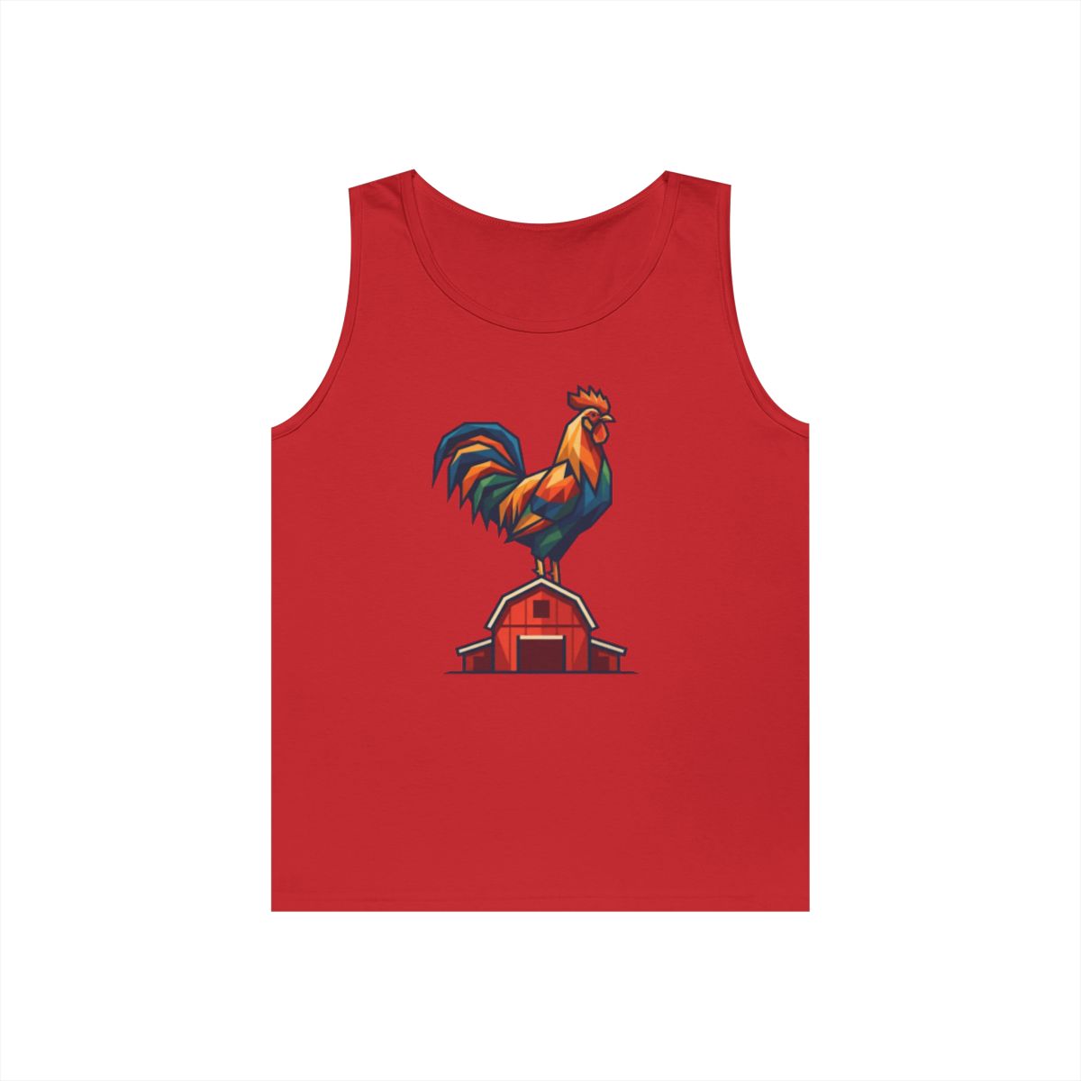 Color: Red | Barnyard Rooster Tank Top