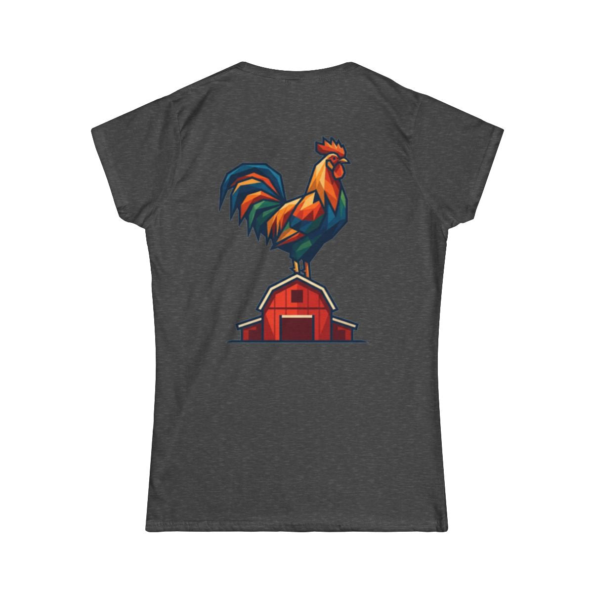 Color: Dark Heather | Barnyard Rooster Women's Tee