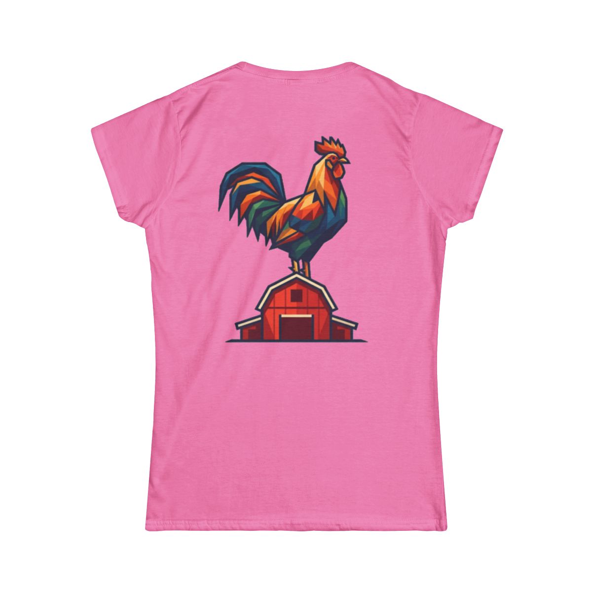 Color: Azalea | Barnyard Rooster Women's Tee