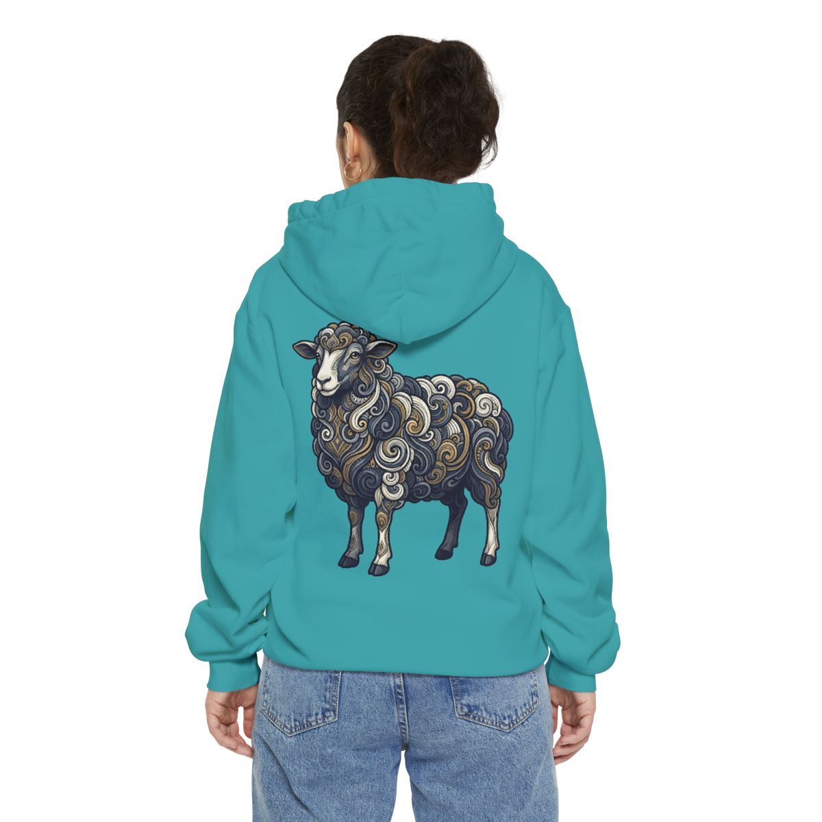 Color: Seafoam | Barnyard Sheep Garment-Dyed Hoodie